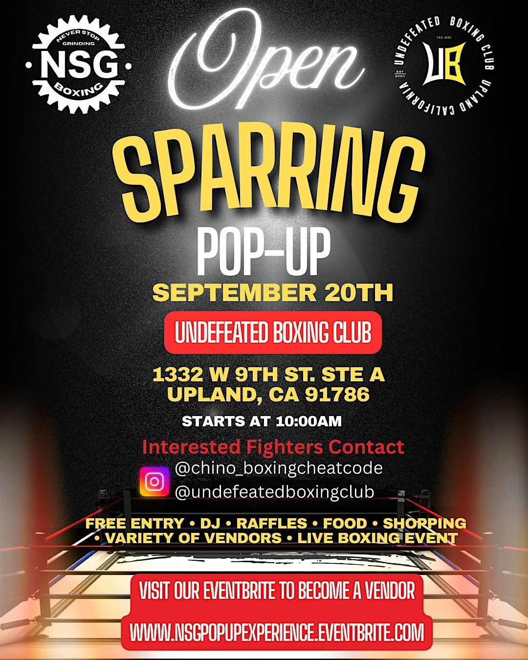 Open Sparring Pop-Up