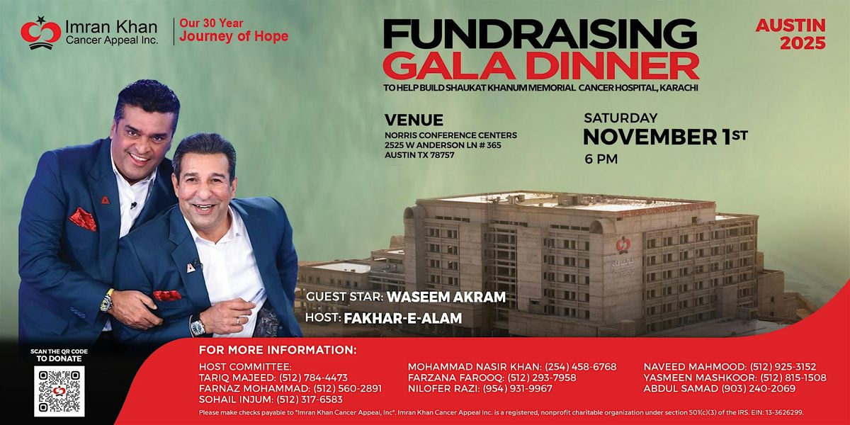 Shaukat Khanum Fundraising Gala Dinner in Austin, USA