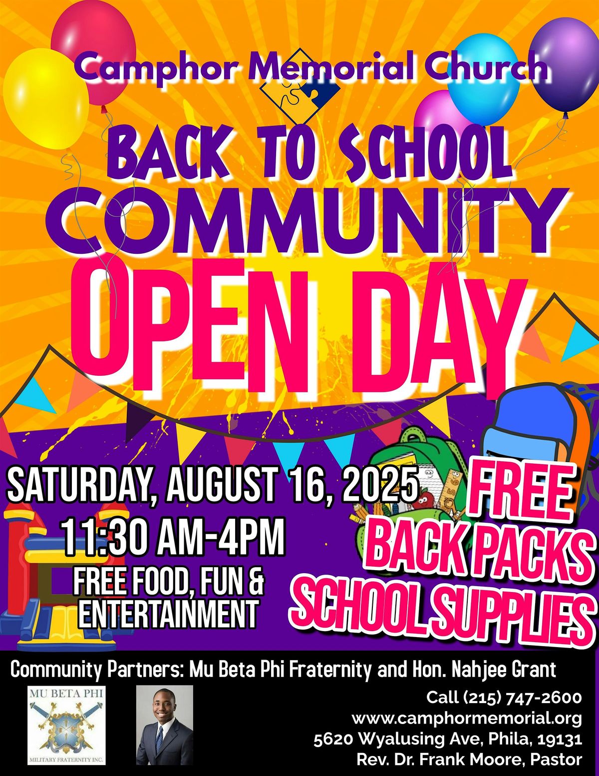 (Free) Camphor Back-to-School Community Day