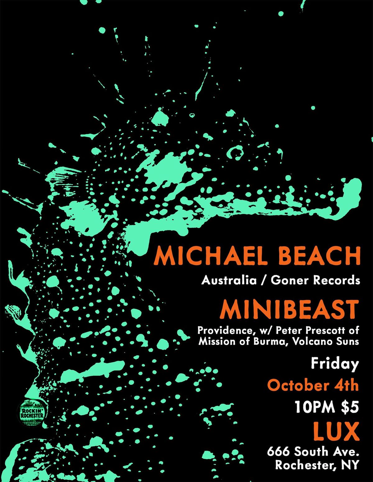 Michael Beach (AUS, Goner) Minibeast (Providence w\/ Peter Prescott > Mission of Burma, Volcano Suns)