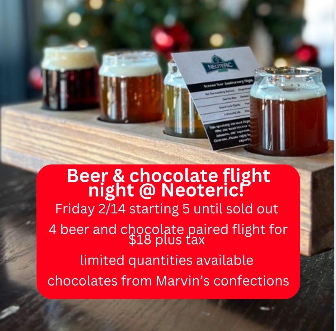 Beer & chocolate paired flight @ Neoteric \ud83d\udc98 