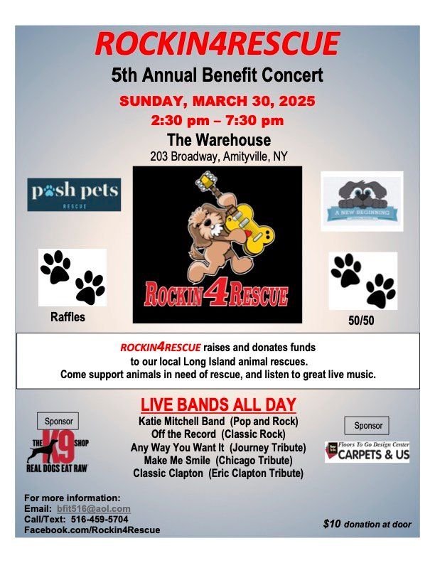 ROCKIN4RESCUE 5TH ANNUAL BENEFIT CONCERT