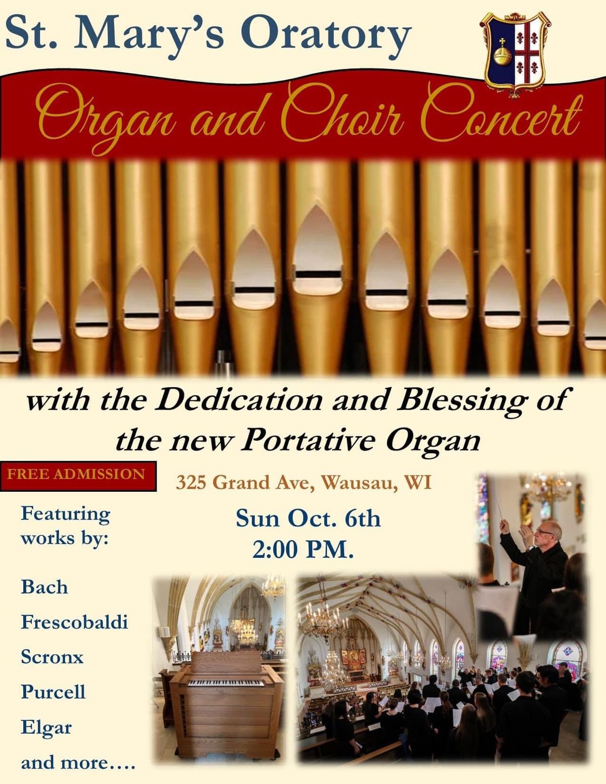 St. Mary\u2019s Oratory Organ and Choir Concert