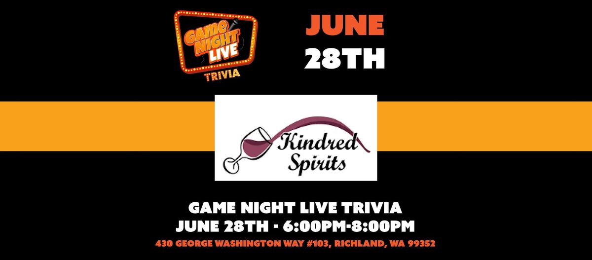 Game Night Live Trivia at Kindred Spirits!