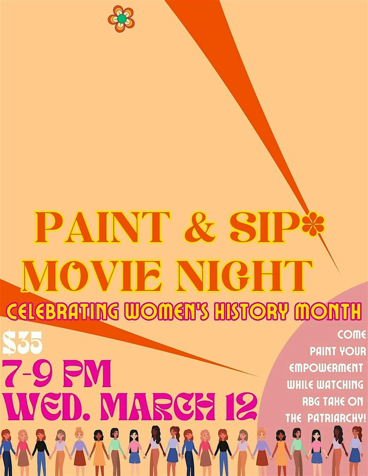 Paint & Sip MOVIE NIGHT - CELEBRATING WOMEN'S HISTORY MONTH