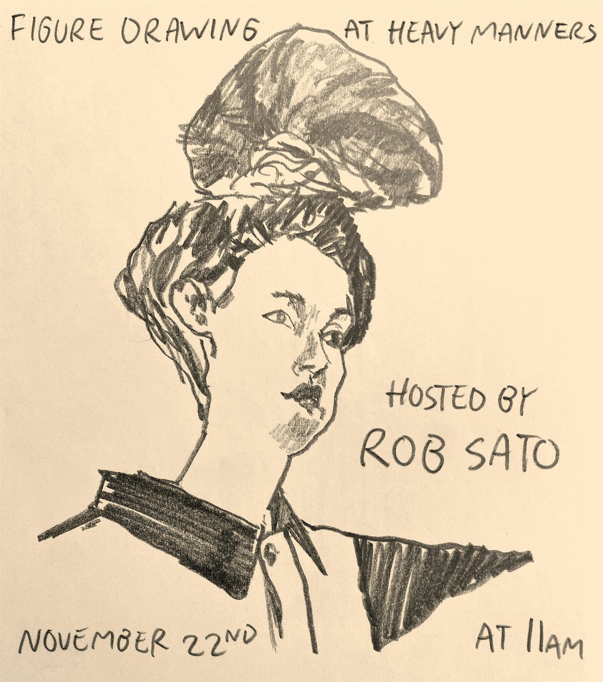 Figure Drawing at Heavy Manners Hosted by Rob Sato (11\/22)