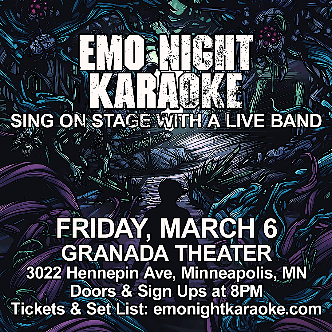Emo Night Karaoke, With a setlist of 100+ pop punk and emo songs