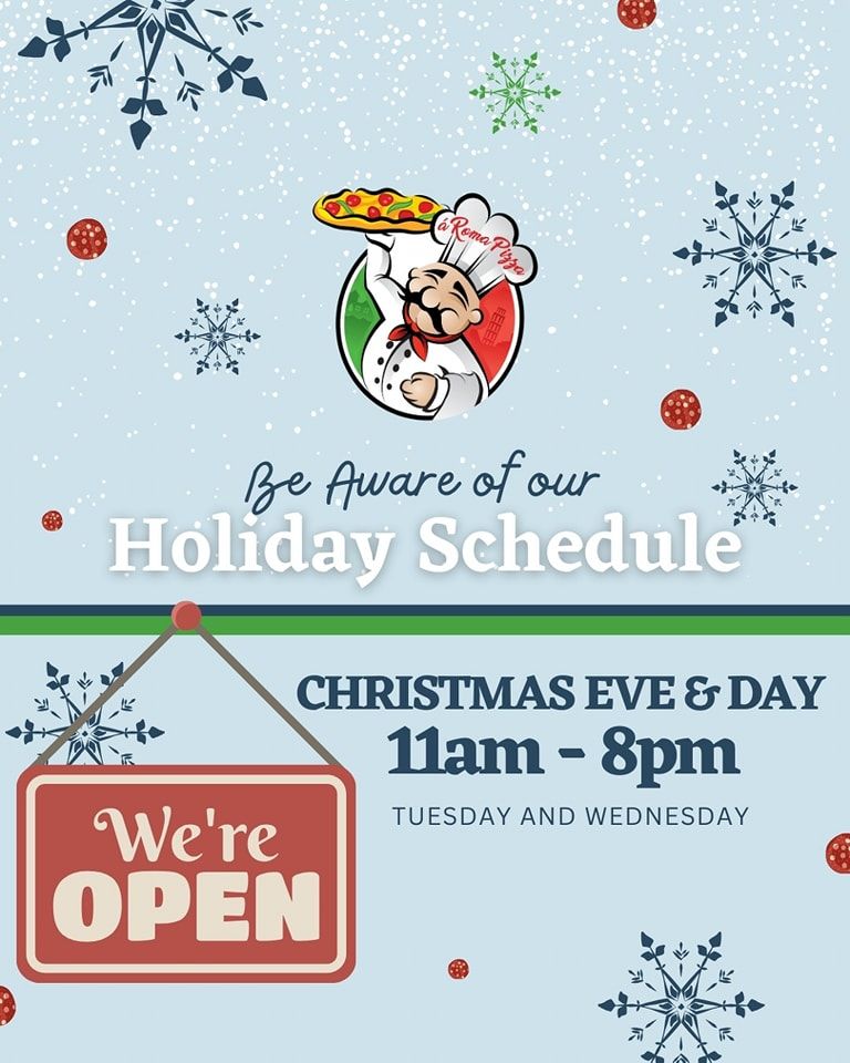 Open on Christmas Day and Eve