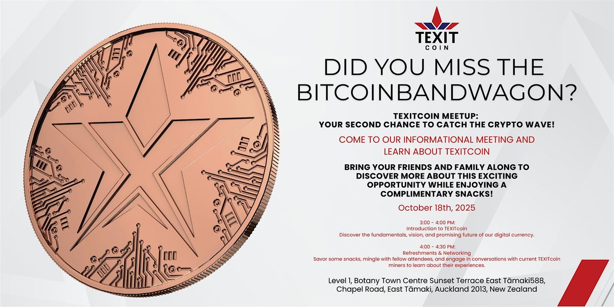 TEXITcoin Meetup: Your Second Chance to Catch the Crypto Wave!