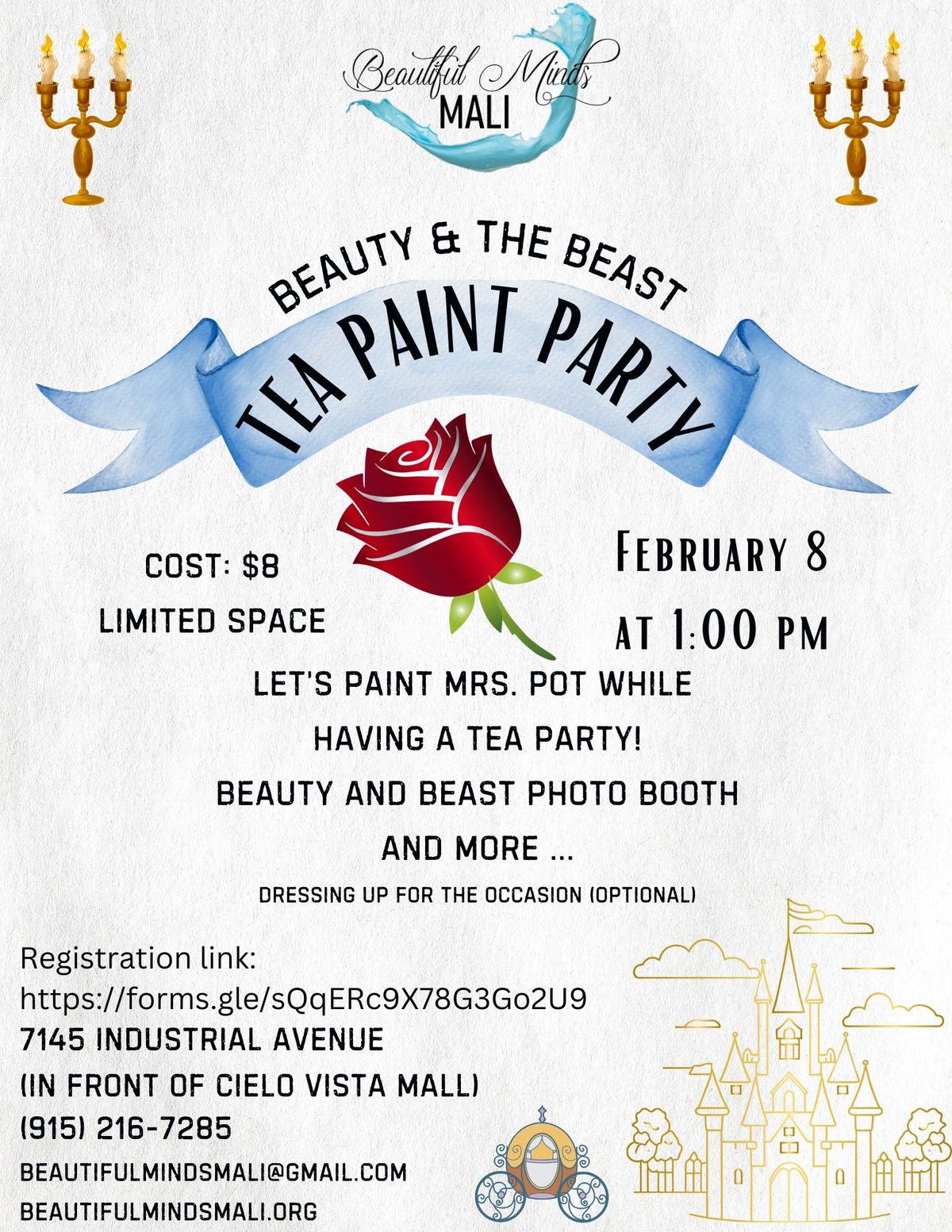 Beauty and the Beast Tea\/Paint Party