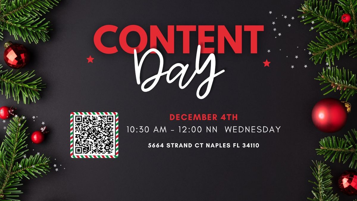 DECEMBER NAPLES NEO CONTENT DAY!