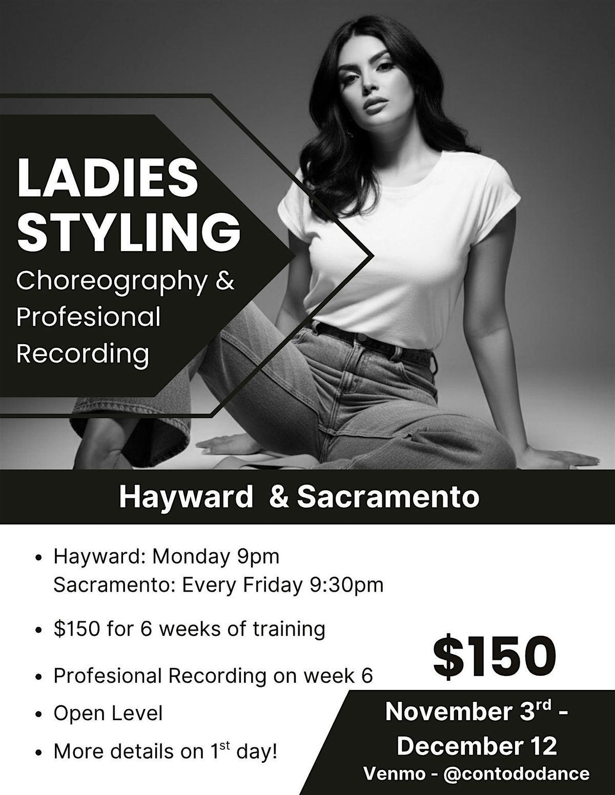 Ladies Styling -Choreography & Professional Recording 6 Week Series