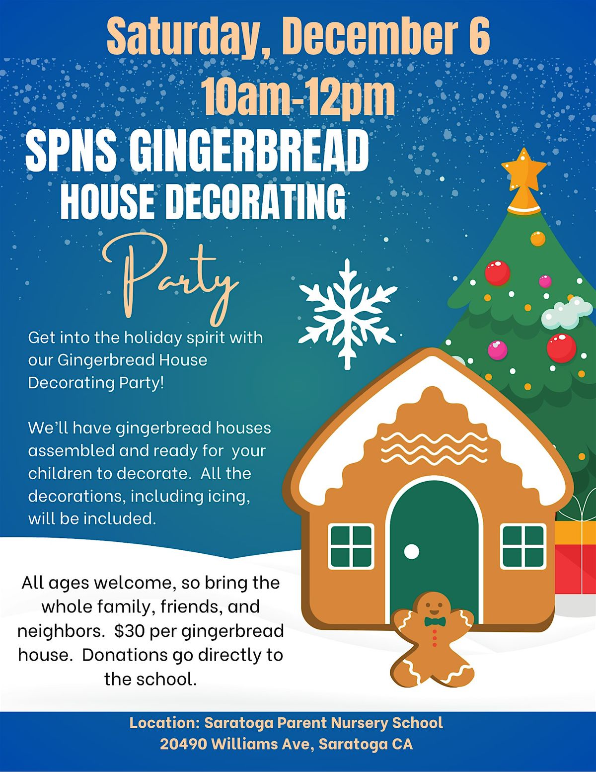 SPNS Gingerbread House Decorating Party