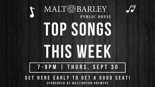 Music Bingo! Theme: Top Songs This Week | Malt & Barley Public House