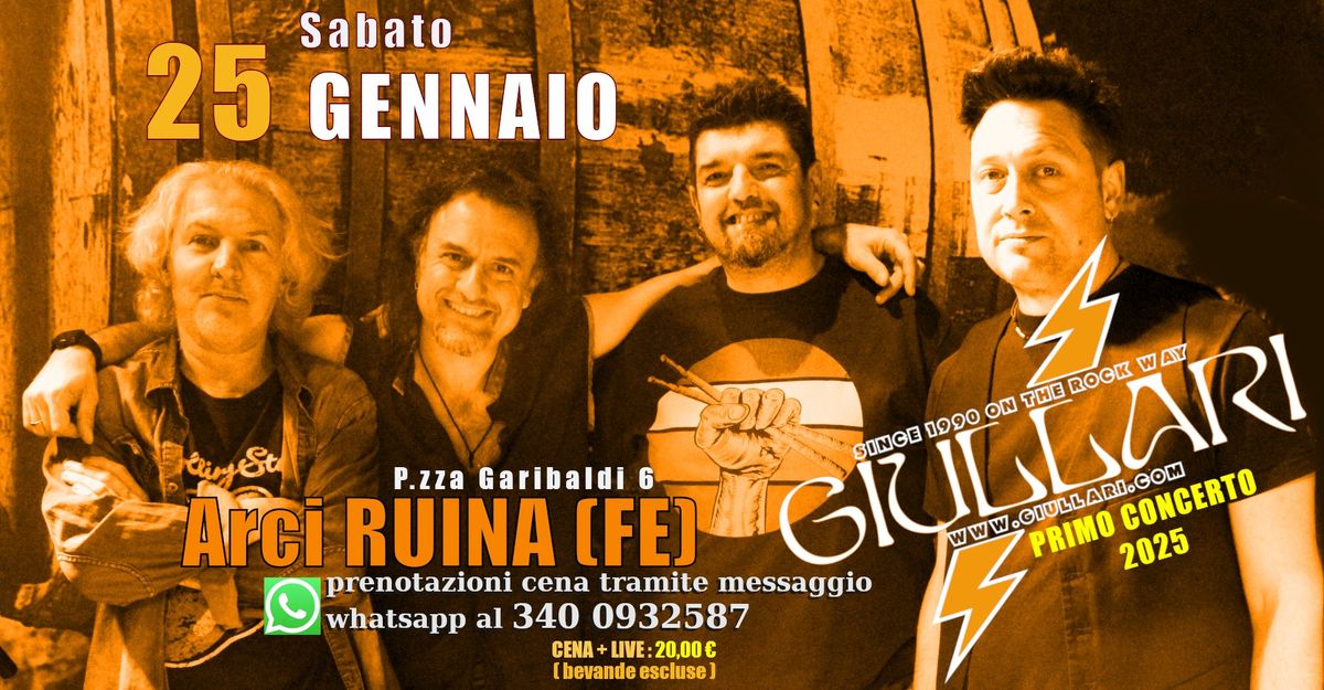 GIULLARI Cena + Live ARCI RUINA (FE)