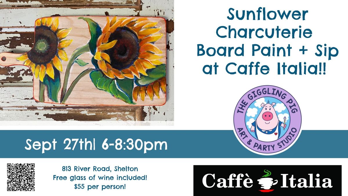 Sunflower Board Paint & Sip at Caffe Italia!