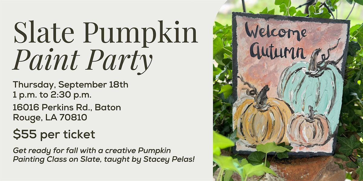 Pumpkin Slate Painting (Perkins\/Highland location)