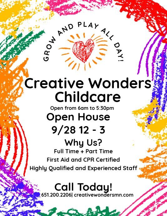 Creative Wonders Childcare Open House 