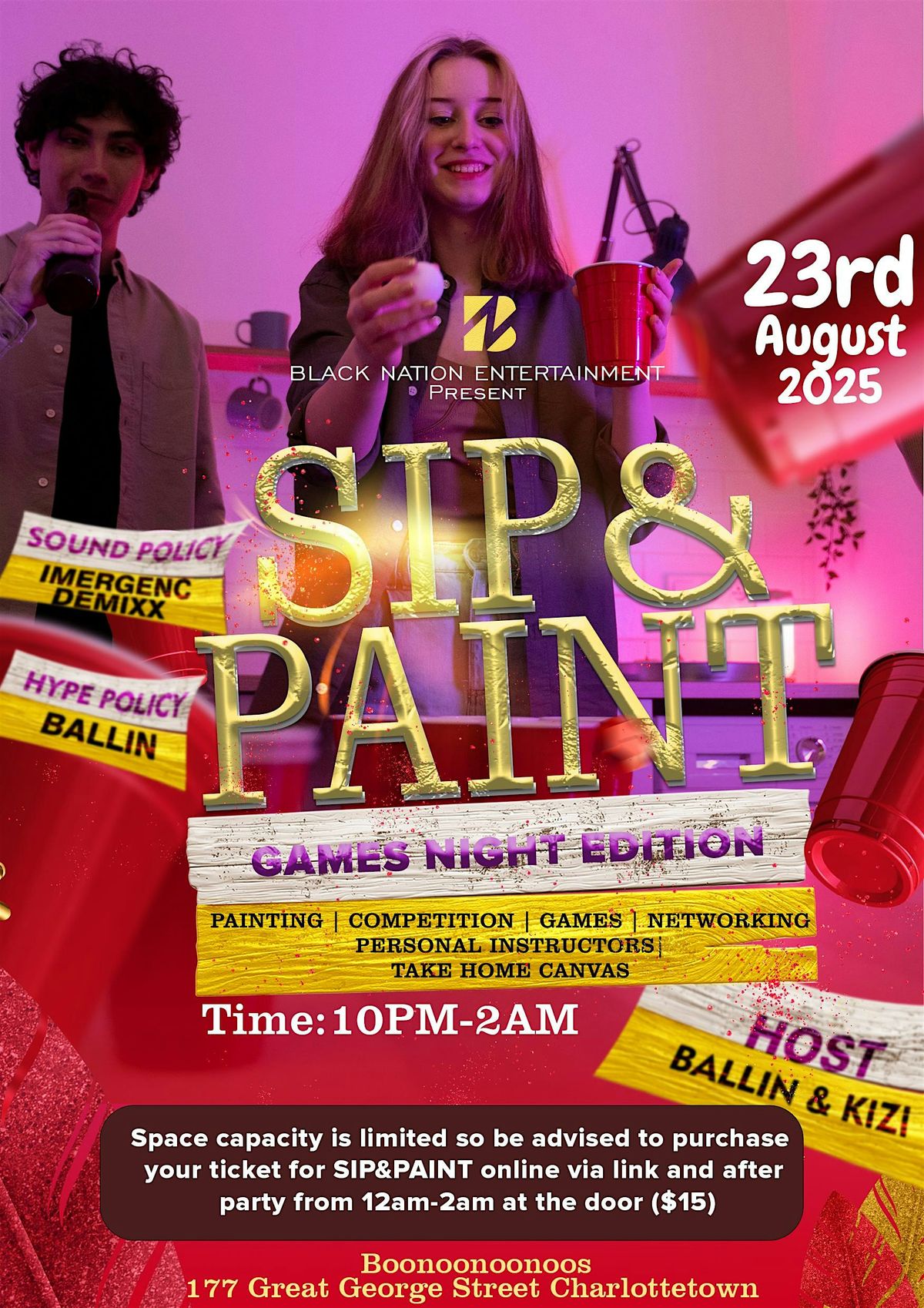 SIP&PAINT GAMES NIGHT EDITION