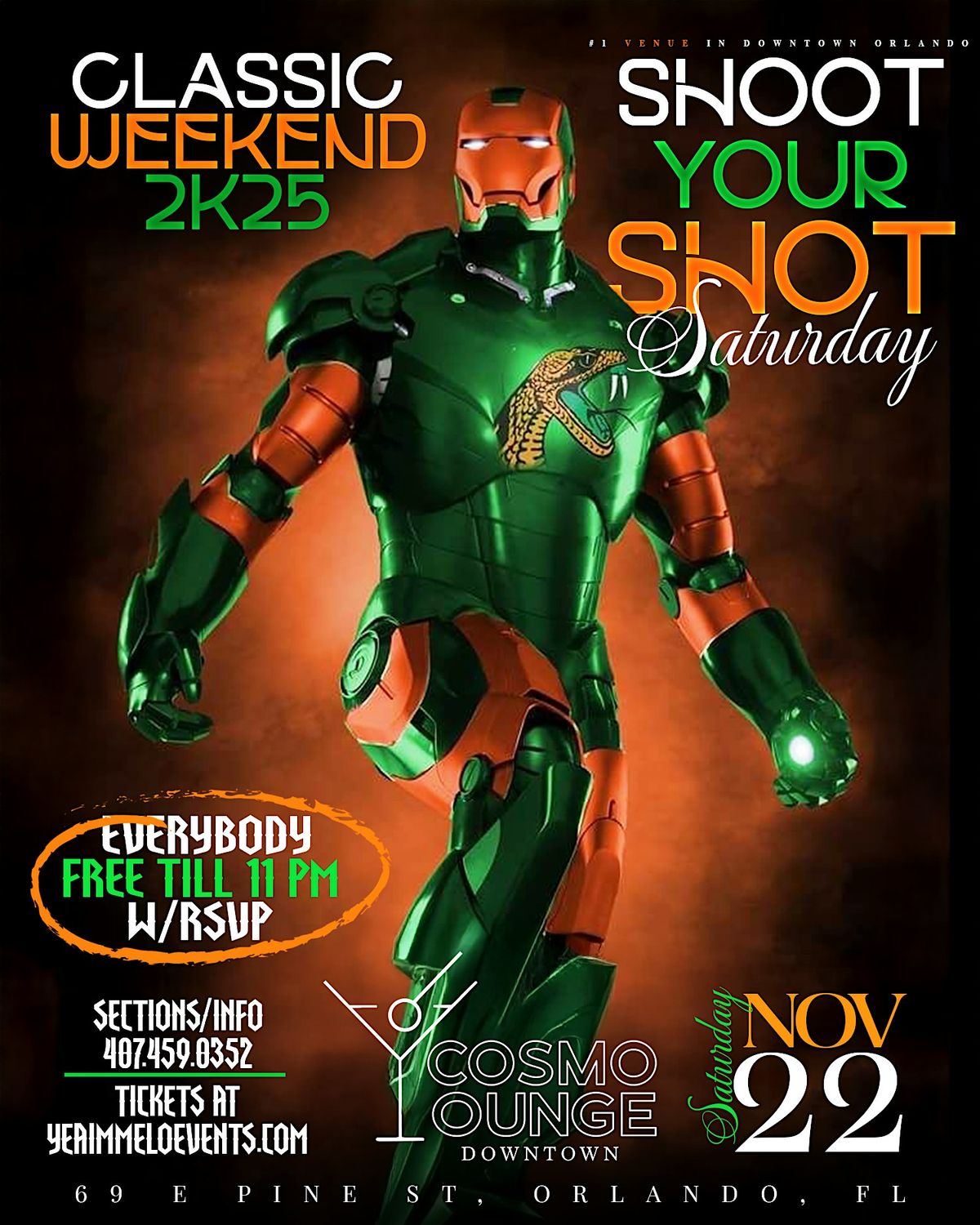 Shoot Your Shot Saturday - Classic Weekend - Cosmo Lounge Dt