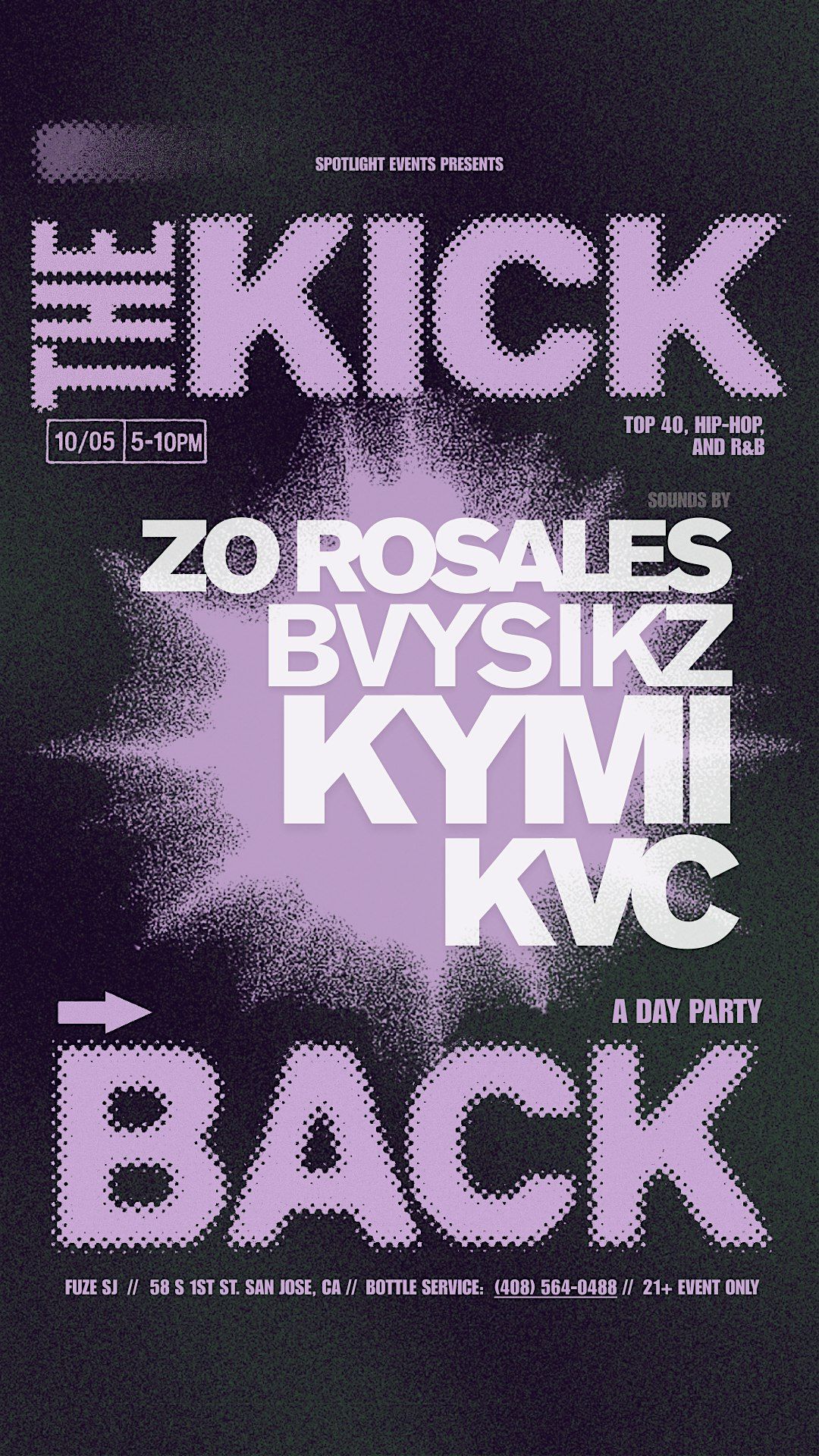 THE KICK BACK DAY PARTY SUNDAY OCTOBER 5TH ZO ROSALES -BVYSIKZ-KYMI-KVC