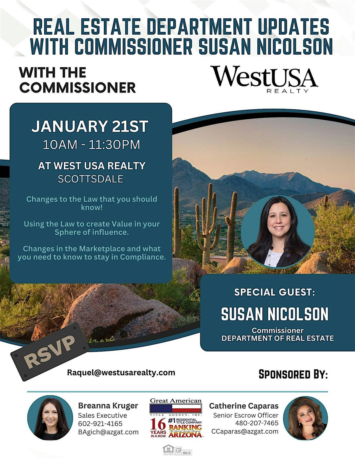 AZ Real Estate Department Updates with Commissioner Susan Nicolson