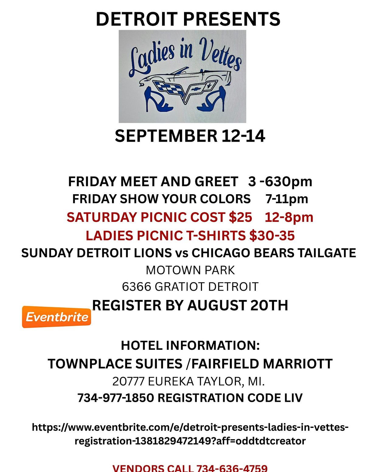 DETROIT PRESENTS LADIES IN VETTES
