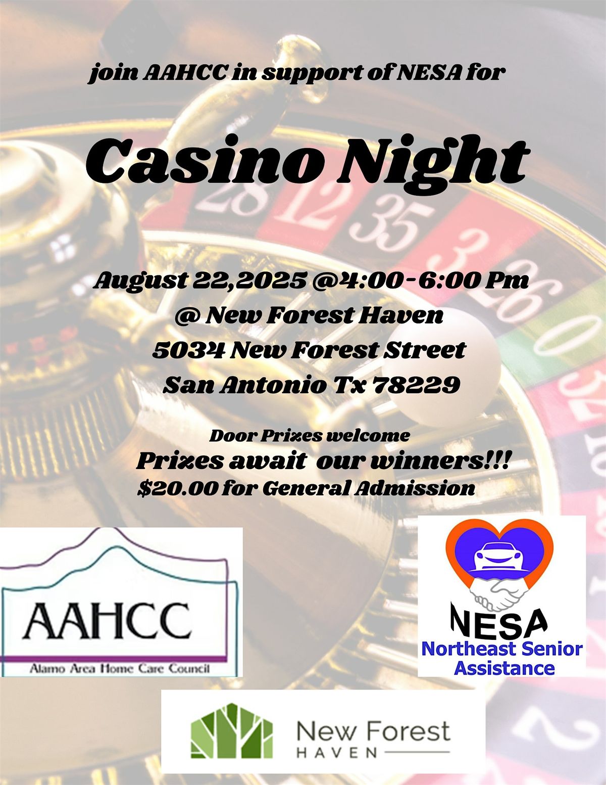 CASINO NIGHT AT NEW FOREST HAVEN