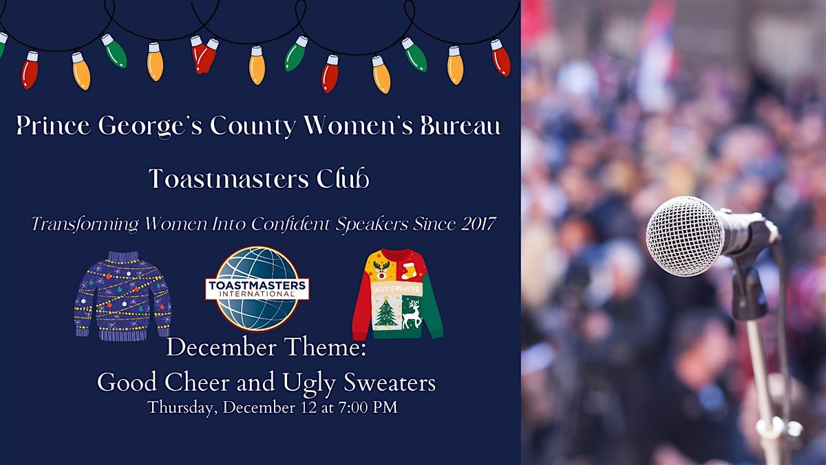 Prince George's County Women's Bureau Toastmasters Club December Meeting