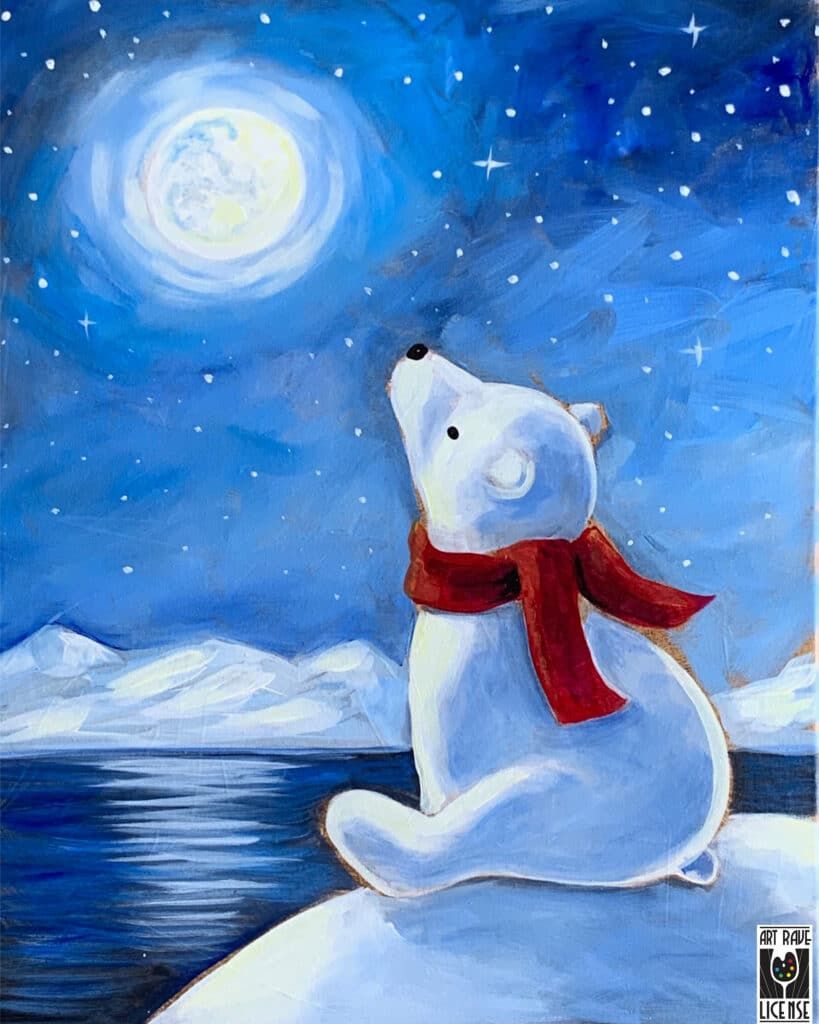 Canvas Painting Event for All Ages - Chilling Bear