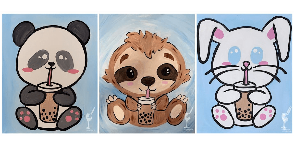 Adorable Boba Buddies - Paint and Sip in San Antonio | Classpop!\u2122