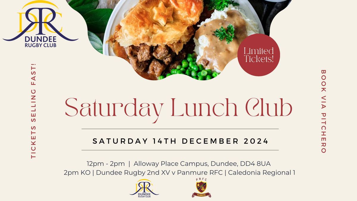 Dundee Rugby 2nd XV v Panmure RFC Lunch Club