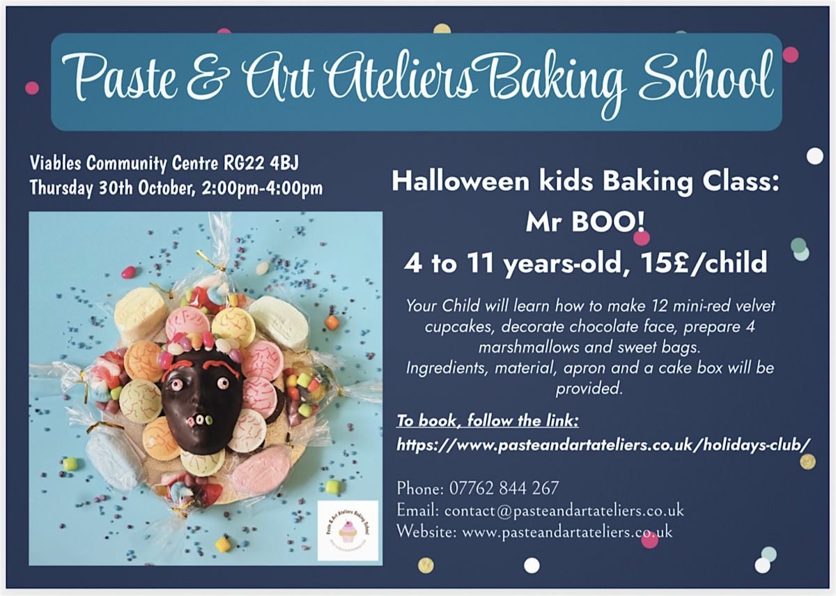 Halloween Kids Baking Class: Mr BOO!