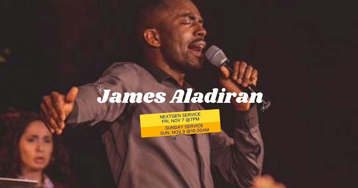 James Aladiran at Hope Center Fri, Nov 7 & Sun, Nov 9