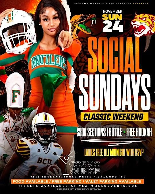 Social Sundays - Cosmo Lounge - Classic Weekend