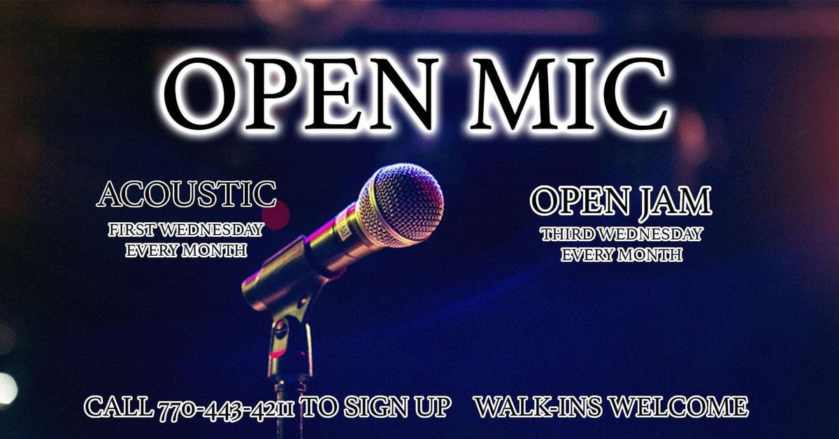 ACOUSTIC OPEN MIC every first Wednesday of the month