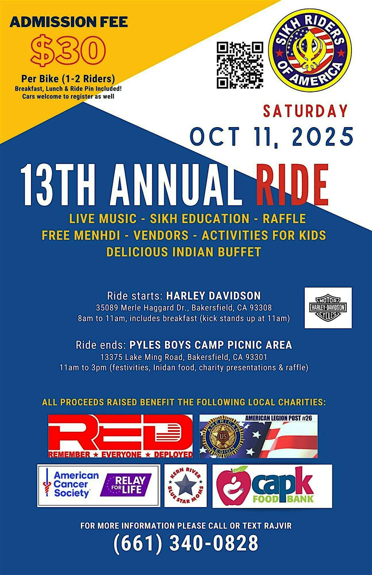 13th Annual Fundraiser Motorcycle Ride