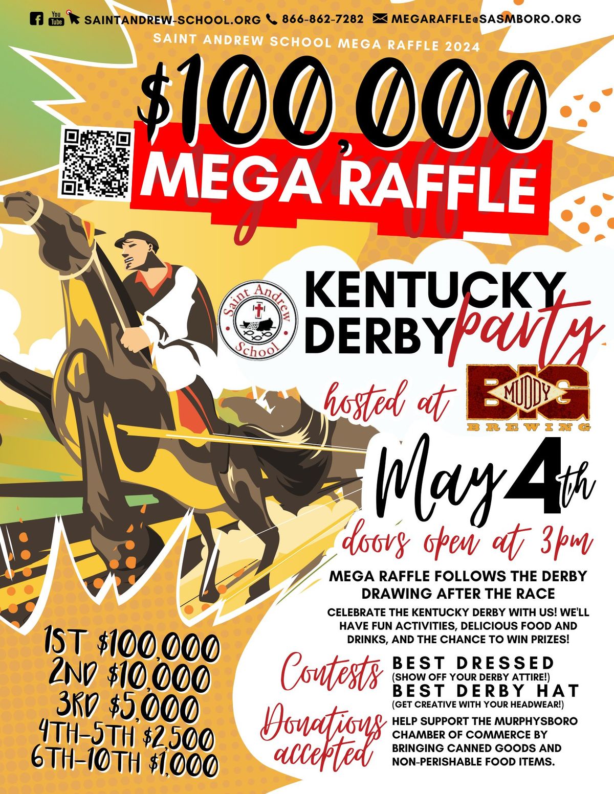 2024 Mega Raffle Kentucky Derby Party!, Big Muddy Brewing, Murphysboro ...