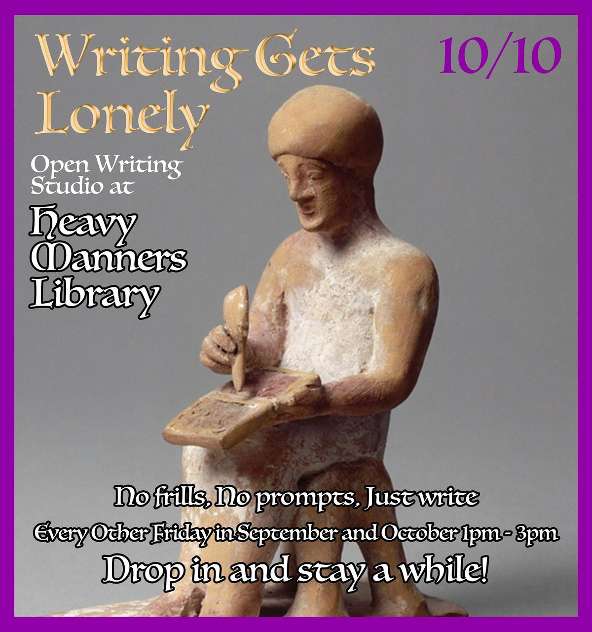 Writing Gets Lonely: Open Writing Studio (10\/10)