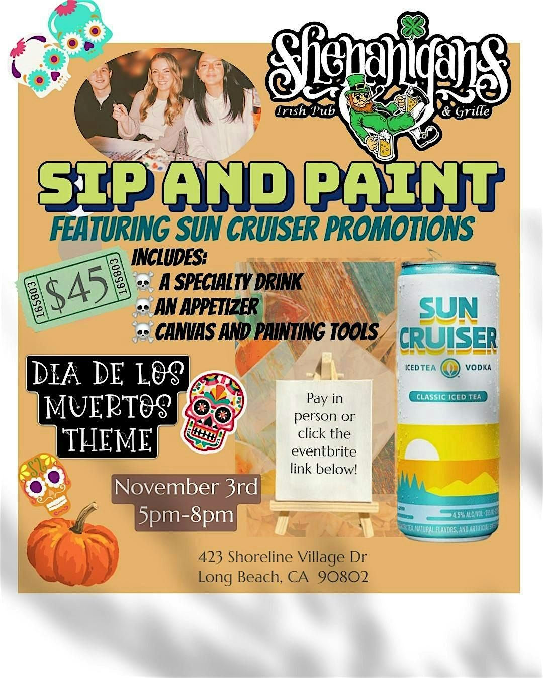 Sip and Paint at Shenanigans