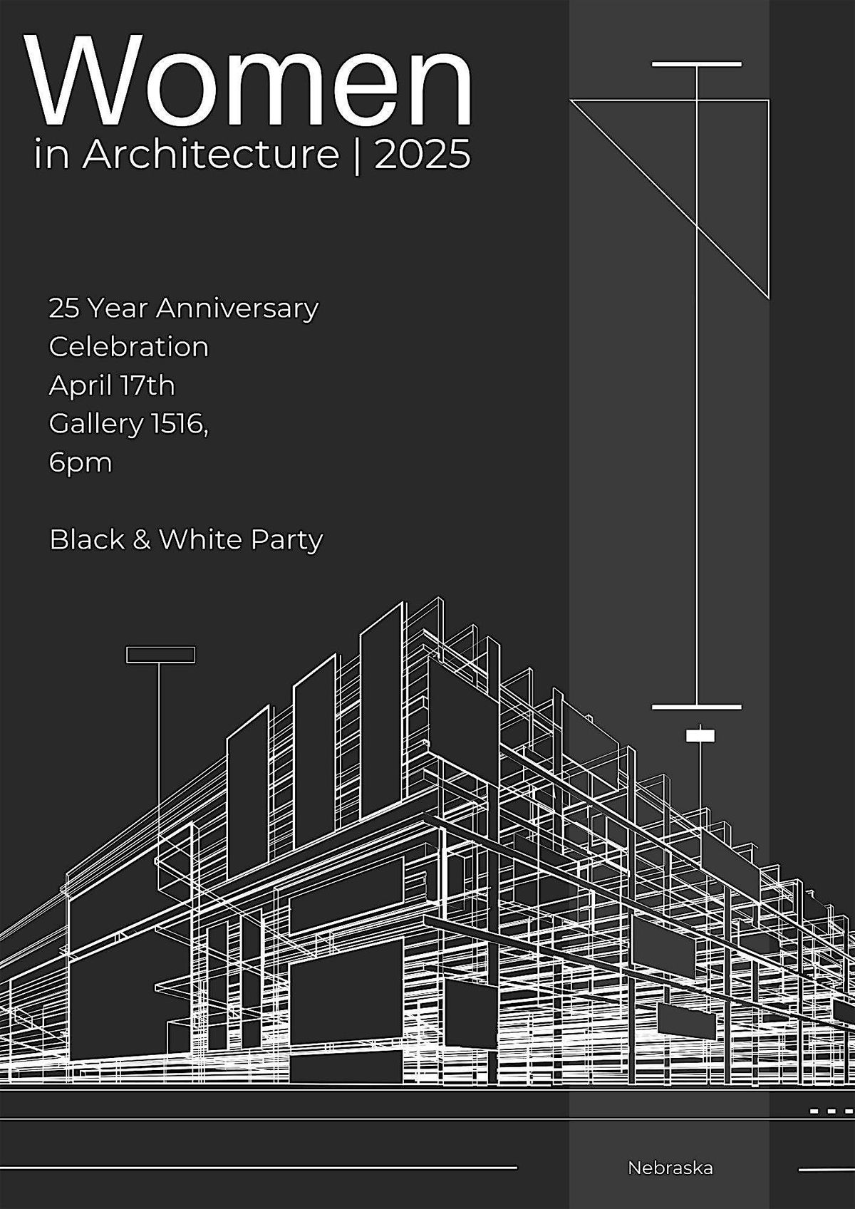 Women in Architecture Nebraska: 20th Anniversary Black & White Party