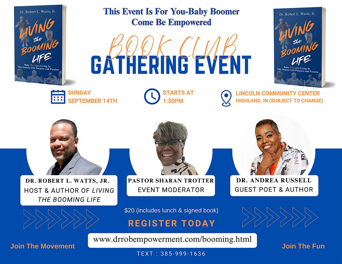 BOOK CLUB GATHERING: Living The Booming Life