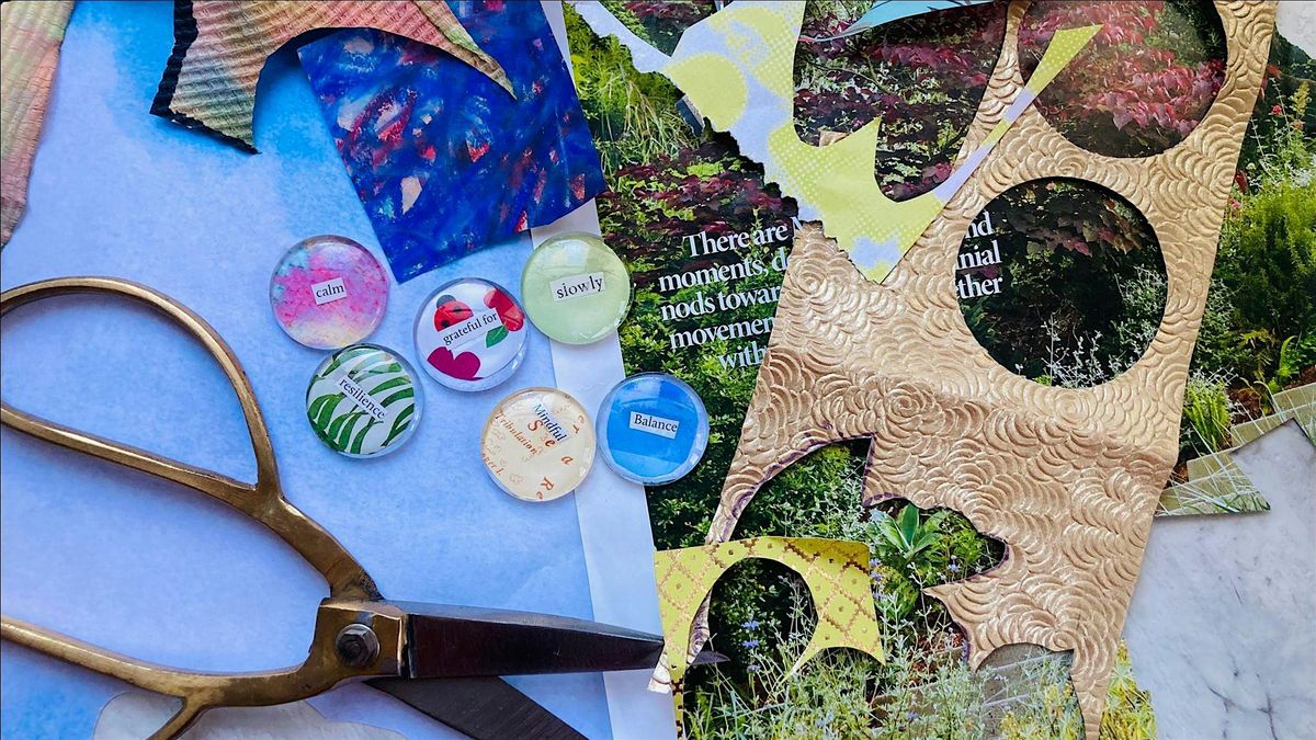 Get Crafty: Self Care Rocks! Collage Cabochon Magnets at Hurstville Library