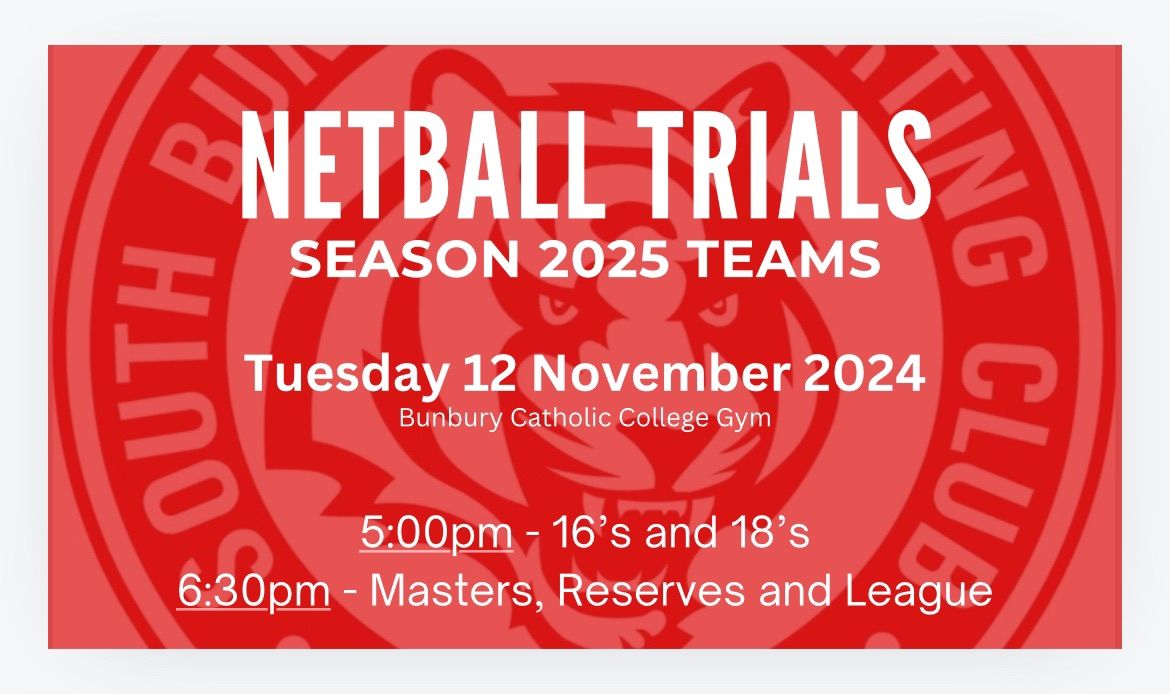 Netball Trials 2025 Teams