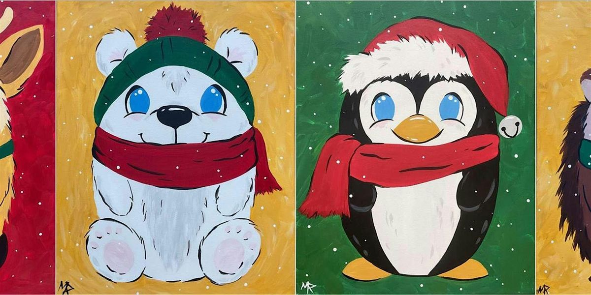 Funny Fluffy Friends - Family Fun - Paint and Sip by Classpop!\u2122