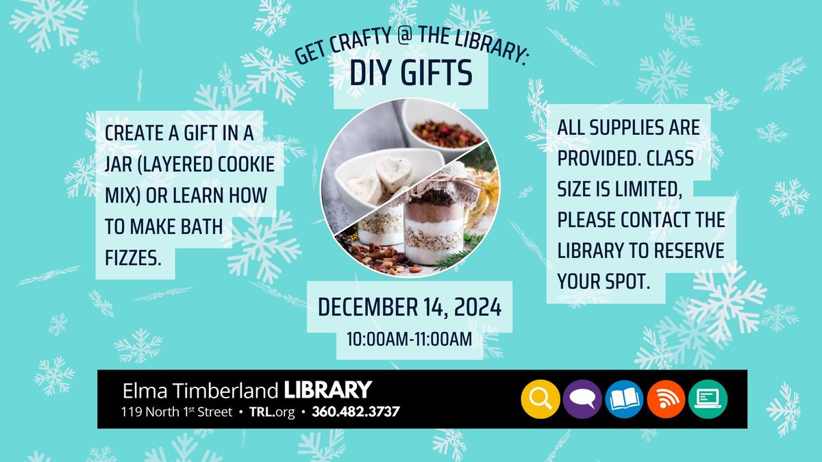 Get Crafty @ the Library. Gift in a Jar and Bath Fizzes