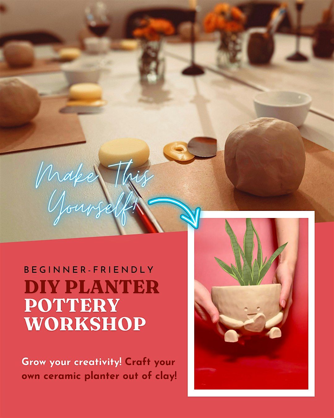 DIY Ceramic Planter Pot | Beginner-Friendly  Pottery Workshop