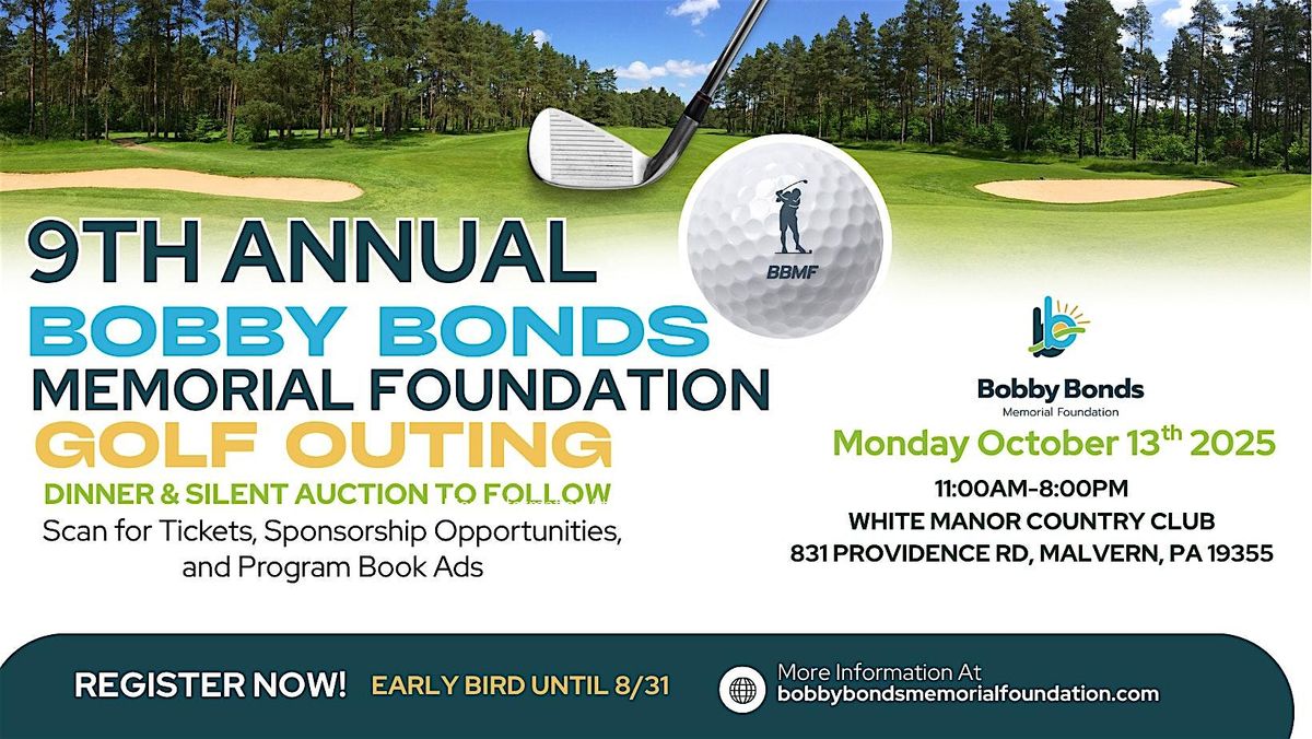 9th Annual Bobby Bonds Memorial Foundation Golf Outing  & Cocktail Hour