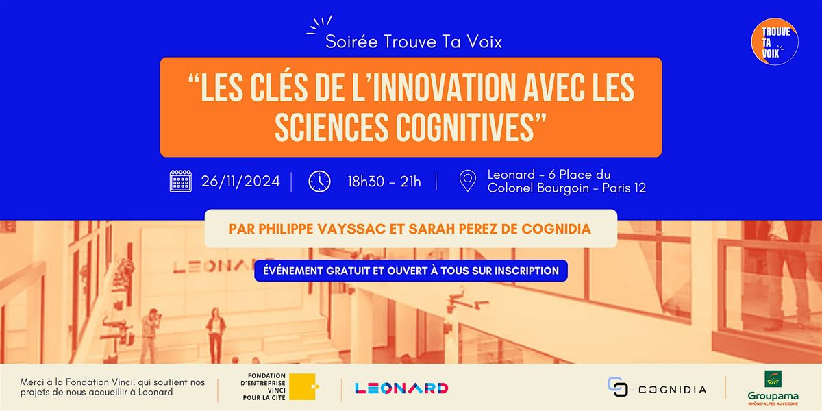 Cours conf\u00e9rence : Les cl\u00e9s de l\u2019innovation avec les Sciences cognitives