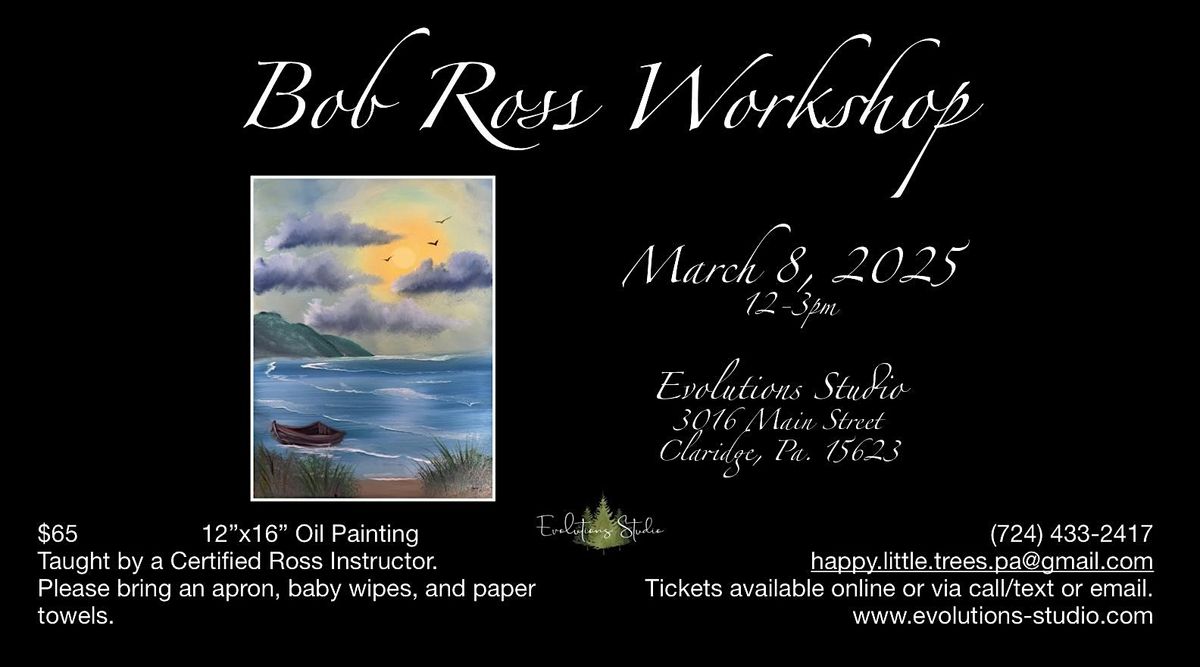 Rowboat on the Beach - March 8, 2025 - Bob Ross Workshop